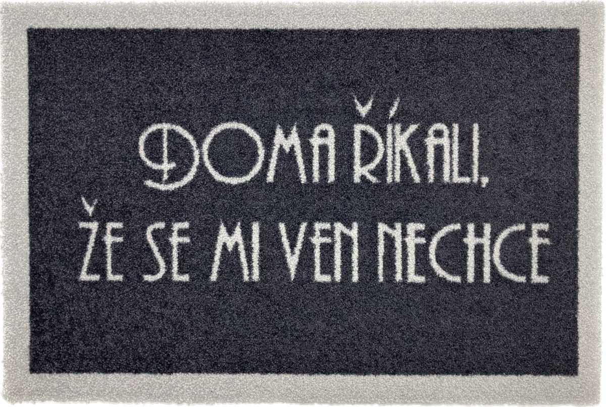 Veselá rohožka DOMA ŘÍKALI... (BÍLÉ)