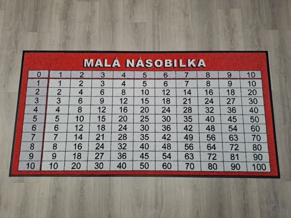 Didaktický koberec MALÁ NÁSOBILKA (červený)